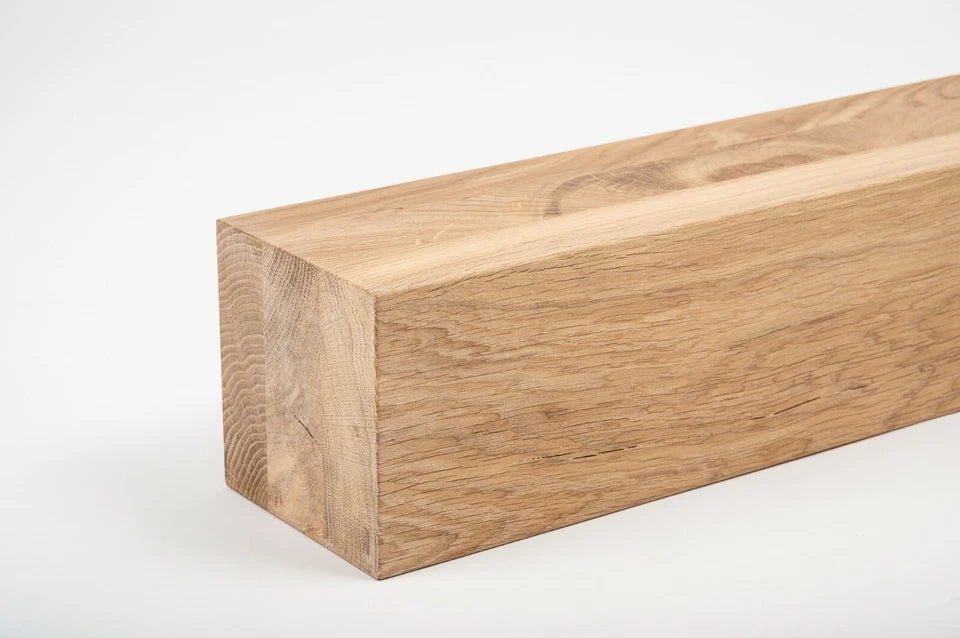 Līmētās ozola koka brusas Rustic 80x80 mm eļļots ar cietā vaska eļļu tonī Dabīgi balts