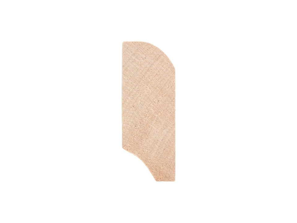 Grīdlīste Bērzs A/B 24x60mm eļļots ar cietā vaska eļļu tonī Dabīgi balts 2000 mm ar rādiusu 20mm