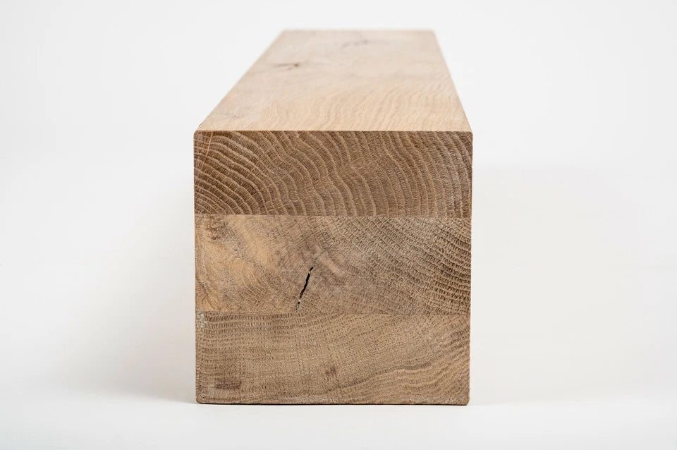 Līmētās ozola koka brusas Rustic 120x120 mm eļļots ar cietā vaska eļļu tonī Dabīgi balts