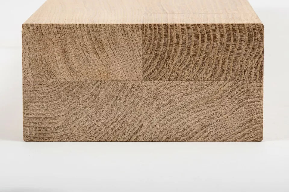 Līmētās ozola koka brusas Rustic 80x160 mm bez virsmas apstrādes