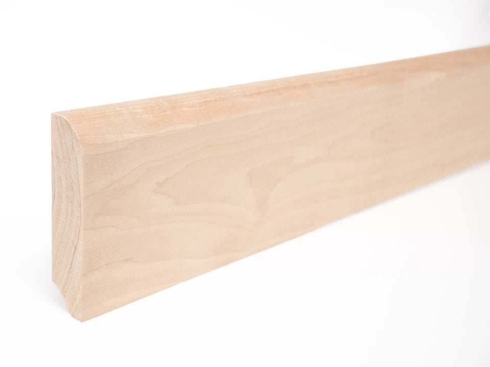 Grīdlīste Bērzs A/B 24x100mm eļļots ar cietā vaska eļļu tonī Dabīgi balts 2000 mm ar rādiusu 20mm