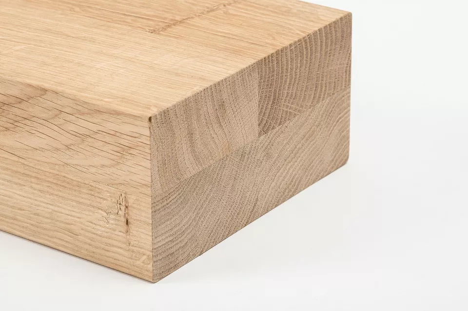 Līmētās ozola koka brusas Rustic 80x160 mm bez virsmas apstrādes