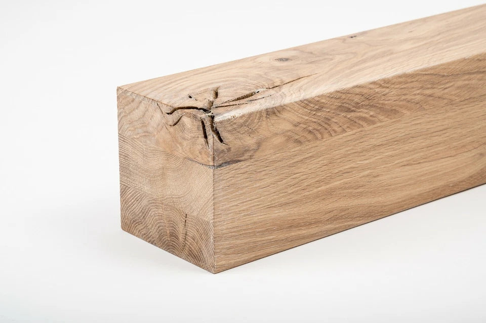 Līmētās ozola koka brusas Rustic 160x160 mm Balti eļļots