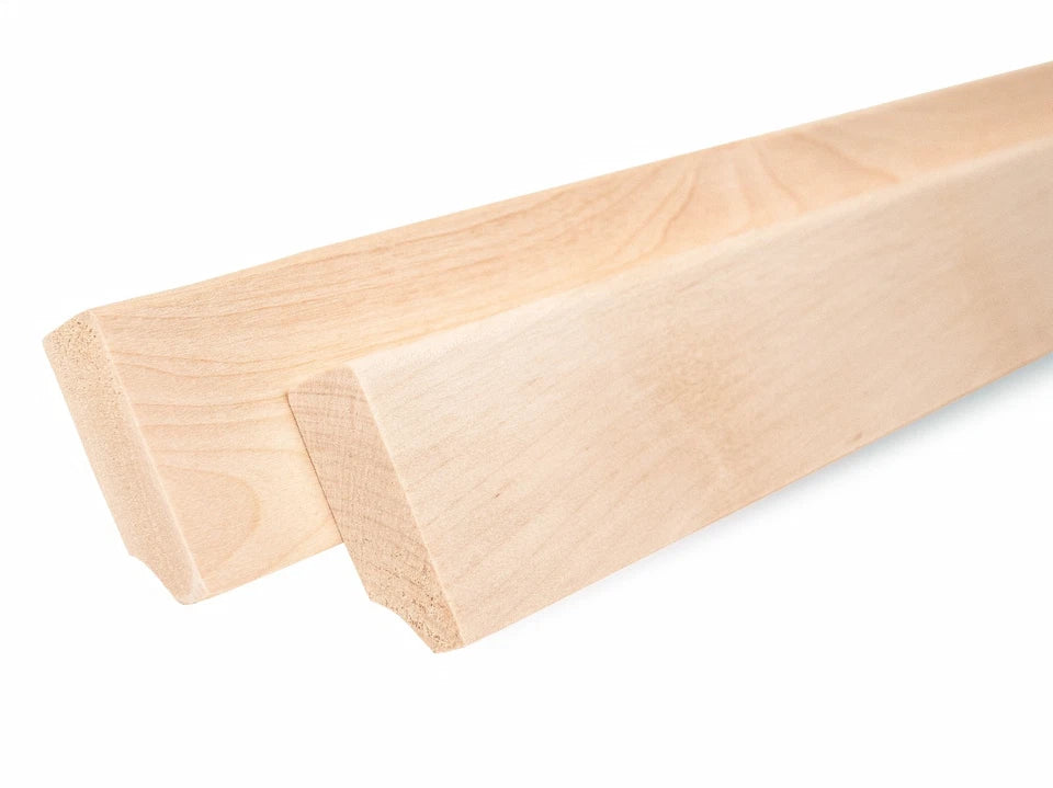 Grīdlīste Bērzs A/B 24x60mm eļļots ar cietā vaska eļļu tonī Dabīgi balts 2000 mm ar rādiusu 5mm