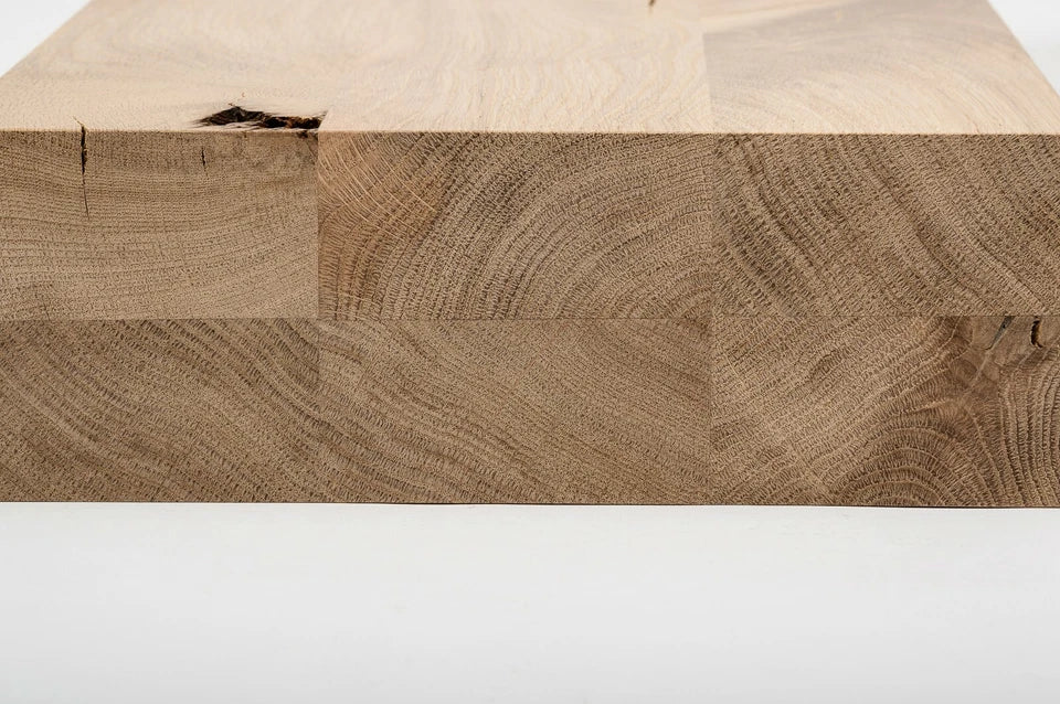 Līmētās ozola koka brusas Rustic 80x240 mm bez virsmas apstrādes