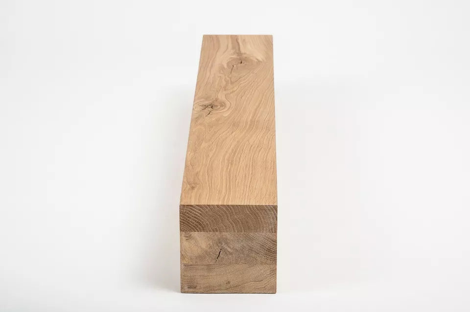 Līmētās ozola koka brusas Rustic 120x120 mm eļļots ar cietā vaska eļļu tonī Dabīgi balts